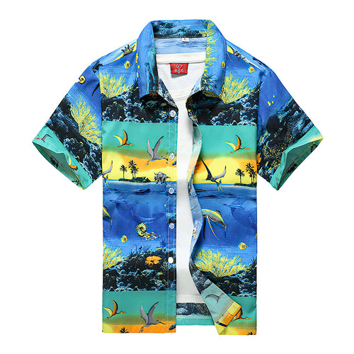 Hawaiian Shirts Underwater World Design Aloha Beach Shirts For Men