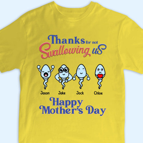 Custom Cartoon Clipart Sperm T-shirt Personalized Gifts for Mom
