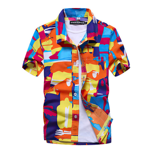Hawaiian Shirts Print Colorful Aloha Beach Shirts For Men