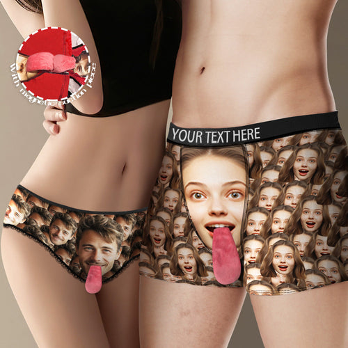 Custom Face Underwear Personalized Magnetic Tongue Underwear Face Mash Valentine's Gifts for Couple - FaceSocksUSA