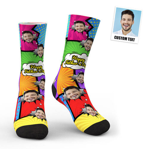 3D Preview Custom Photo Funny Comics Socks - FaceSocksUsa