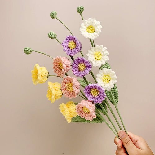 Bell Orchid Crochet Flower Handmade Knitted Flower Gift for Lover - FaceSocksUsa