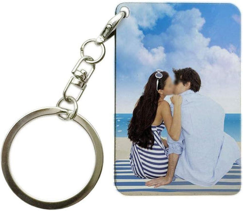 1.6*2.4ich Personalized Custom Keychain Print Logo Photo Picture Key Chains Holder 4*6cm
