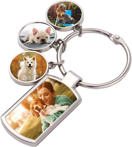 Colorful Photos Personalized Custom Keychain, Llaveros Personalizados Picture Key Chains Memorial Gifts for Family Lover