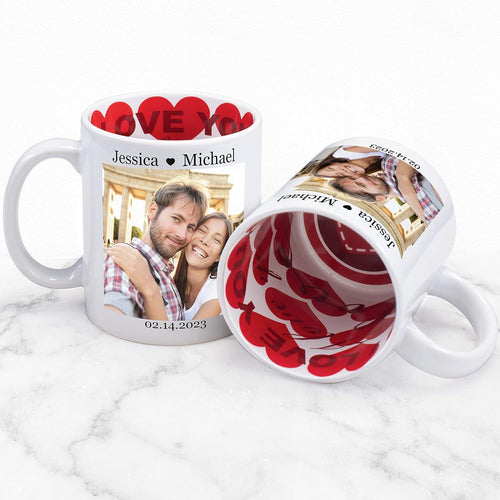 Custom Photo Coffee Mugs, Love Mug, Gifts for Girlfriend, Boyfriend, Custom Mugs with Pictures, Custom Photo Gifts for Lovers, Taza Personalizadas