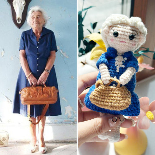 Full Body Customizable 1 Person Custom Crochet Doll Personalized Handwoven Mini Dolls for Mom