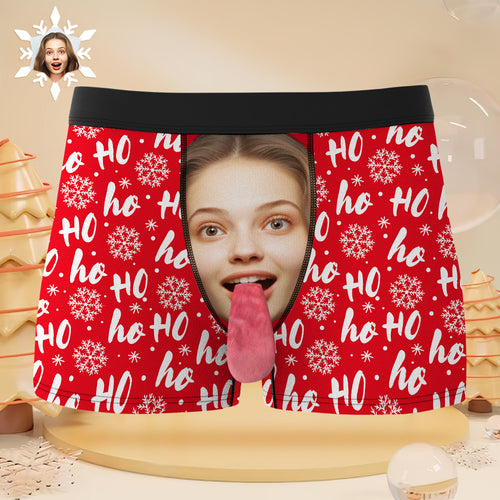 Custom Face Underwear Personalized Magnetic Tongue Underwear Christmas Gifts for Couple