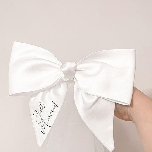 Personalized Bridal Veil | Bow Clip