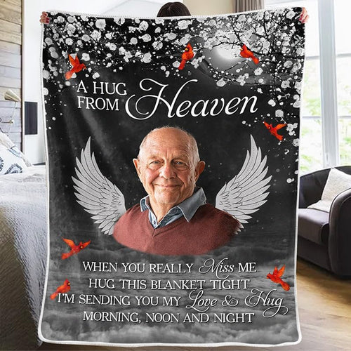 Custom Photo Blanket Loving You Forever Memorial Blanket Gifts for Family Throw Gifts for Family Sympathy Gifts for Loss of Loved One