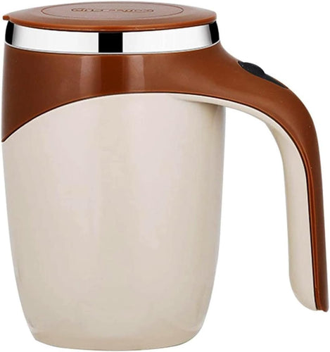 Self Stirring Mug, Electric High Speed Mixing Cup Stirring Coffee Mug Auto Magnetic Mug Electric High Speed Mixing Mug Magnetic Stirring Cup for Coffee/Milk/Tea/Hot Chocolat (White)