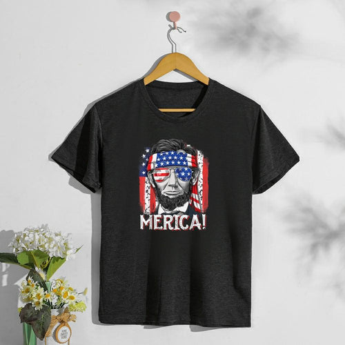 Independence day Merica Lincoln shirt drinking like lincoln 4th of July  T-Shirt