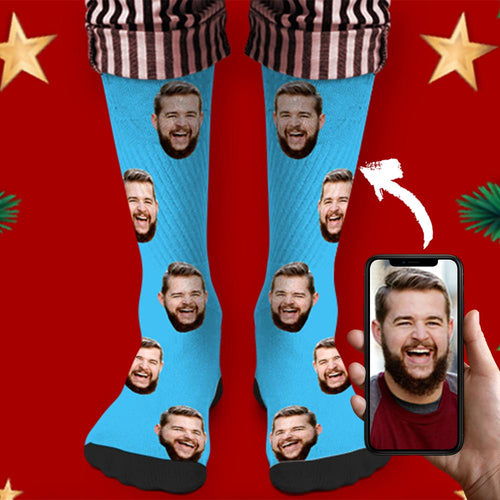 Custom Face Socks 3D Preview Christmas Gift