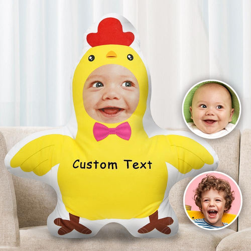 Custom Face Pillow Personalise Photo Pillow Two Photos Double Sided Pillow Gift Funny Chick Shaped