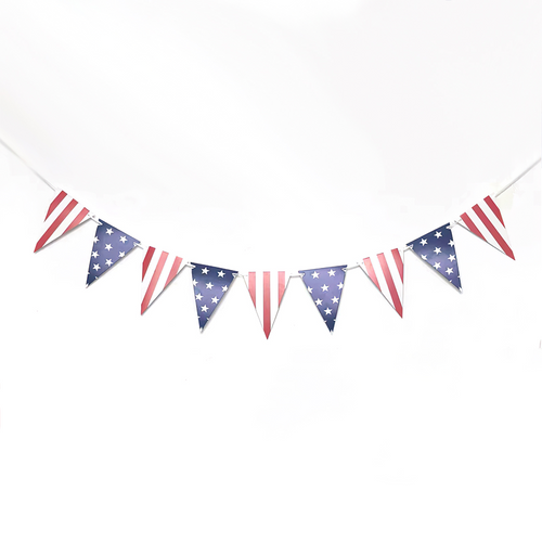 American Independence Day Party Celebration Decoration Pennant Pull Flower Banner