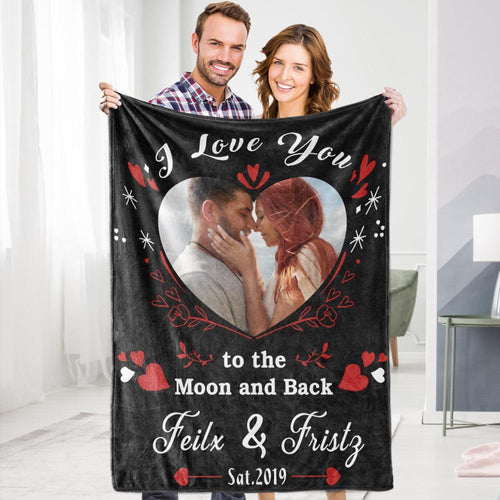 Personalized Custom Blanket Valentine's Blanket Till The End Of Time Wife Husband Fleece Blanket