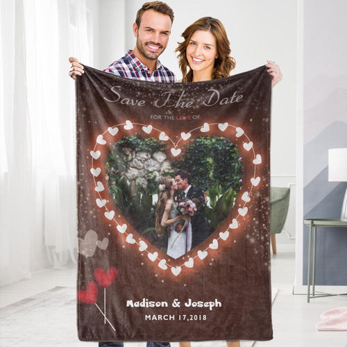 Personalized Custom Blanket Valentine's Blanket Fleece Blanket For The Love
