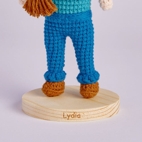 15cm Crochet Doll Custom Name Base Stand - FaceSocksUsa