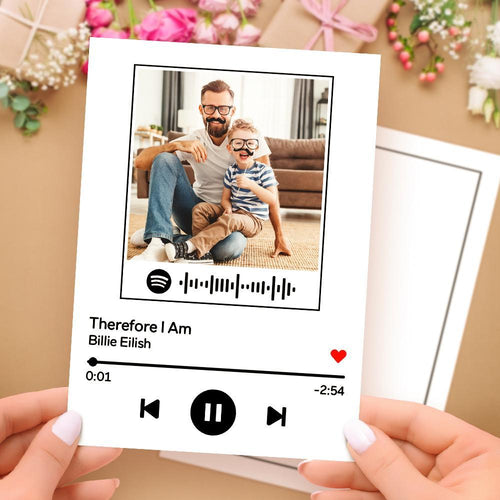 Custom Spotify Code Music Cards With Your Photo Music Cards for Lover
