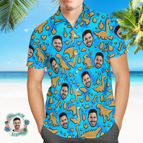 Custom Men's Shirt Face All Over Print Hawaiian Shirt Funny Gifts - FaceSocksUsa