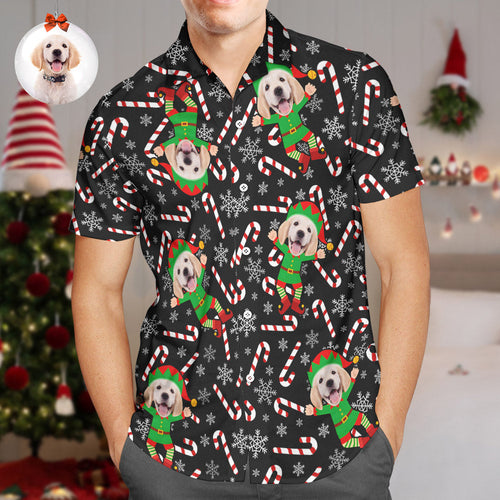 Custom Face Hawaiian Shirts The Pug Elf Christmas Hawaiian Shirt Gift