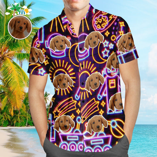 Custom Face Hawaiian Shirt Science Fiction Men's Popular All Over Print Fashion Hawaiian Beach Shirt Holiday Gift - PetGiftsCustom