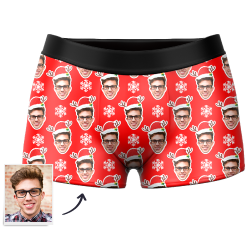 Custom Christmas Santa Boxer Shorts - Santa Socks