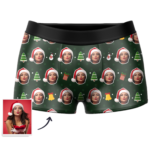 Custom Christmas Boxer Shorts - Santa Socks