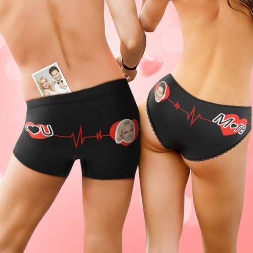 I Love You More Custom Face Couple Underwear Personalized Underwear Valentine's Day Gift - FaceSocksUSA