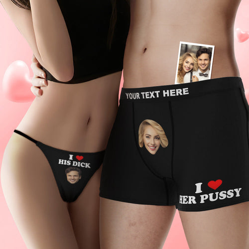 Custom Face Couple Underwear Love Your Body Personalized Underwear Valentine's Day Gift - FaceSocksUSA