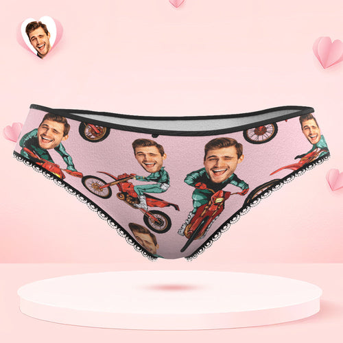 Custom Face Panties Personalized Photo Women's Lace Panties When It's Wet Slide Er In Valentine's Day Gift - FaceSocksUSA