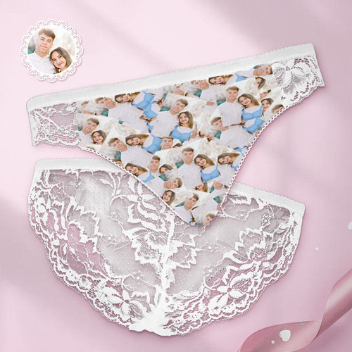 Custom Women Lace Panty Photo Collage Sexy Panties - FaceSocksUsa