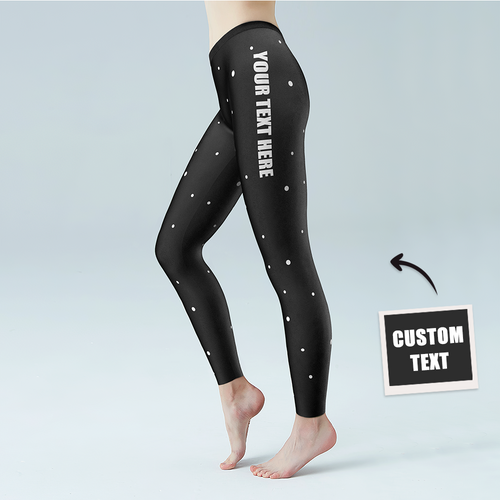 Women's Yoga gym pants Custom leggings Personalized tights with your own text