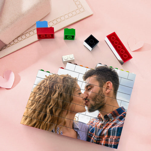Personalized Building Brick Custom Photo Block Colors Brick Puzzles Gifts - FaceSocksUsa