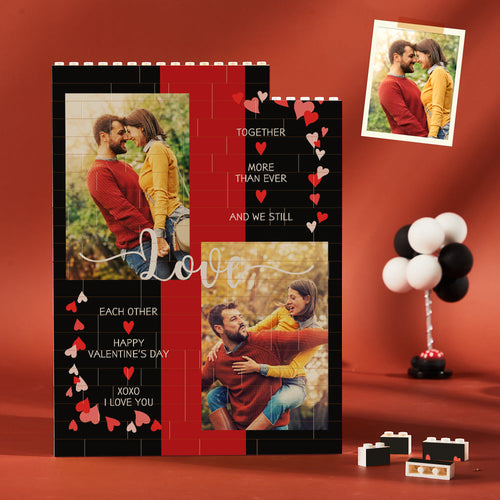 Custom Building Block Puzzle Vertical Building Photo Brick for Lover Happy Valentine's Day
