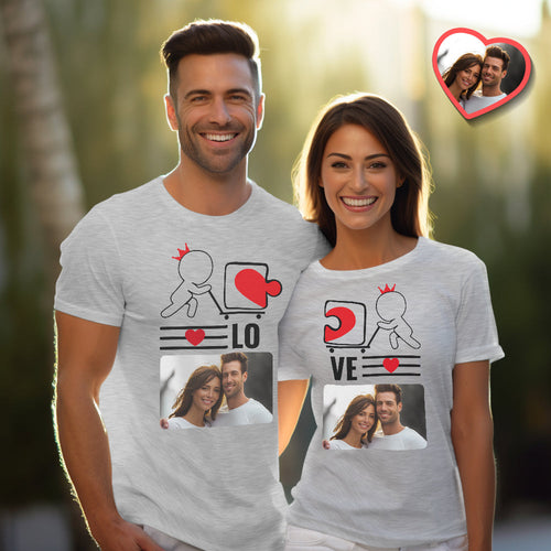 Custom Couple Matching T-shirts Love You Personalized Matching Couple Shirts Valentine's Day Gift - FaceSocksUSA