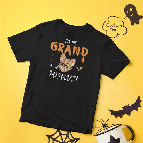 Halloween T-shirt Custom T-shirt with Text Happy Halloween Shirt Tee - Mummy