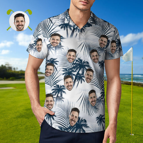 Custom Face Polo Shirt Personalised Gentle Hawaiian Golf Shirts