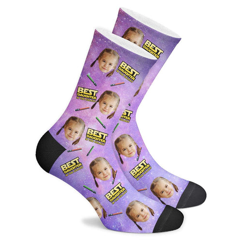 Custom Best Daughter In The Galaxy Socks