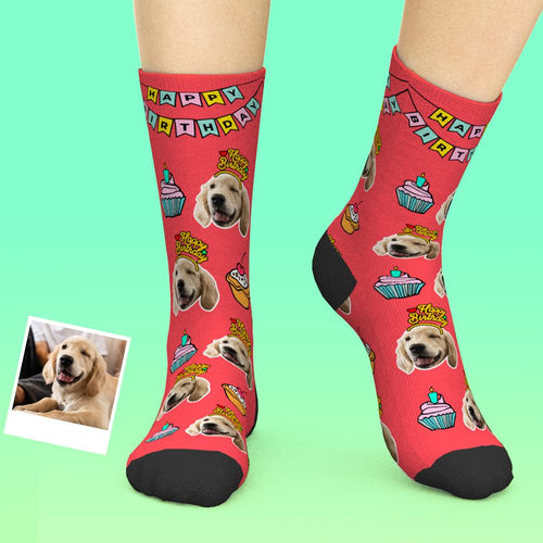 Birthday Gifts, Custom Face Socks Dog Socks Dog Mom Gift Pet Lover Gift