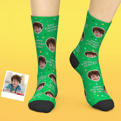 Birthday Gifts, Custom Face Socks Add Pictures And Name Best Birthday Wishes