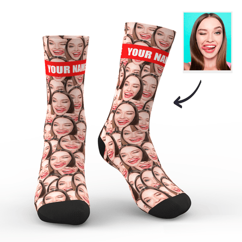 Custom Face Mash Socks with Multiple Face for Family