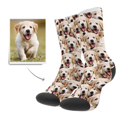 Photo Socks, Custom Face Mash Dog Socks