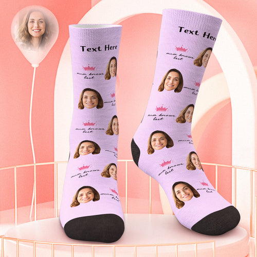 Personalized Mothers Day Photo Socks The Queen
