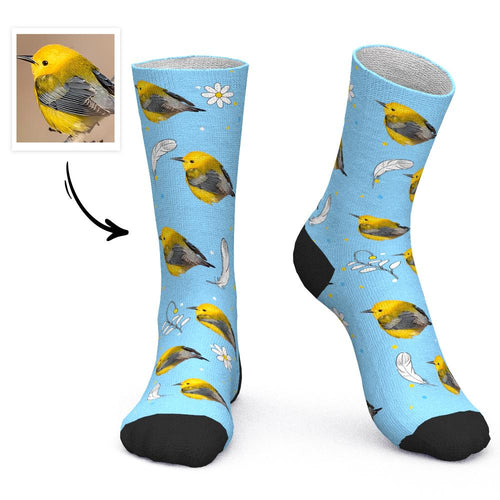Custom Socks Face Socks Parrot Feather