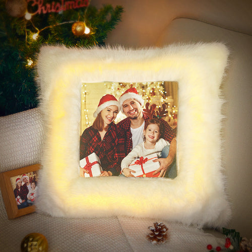 Personalized Photo LED Pillow Special Light Cushion Christmas Day Gift