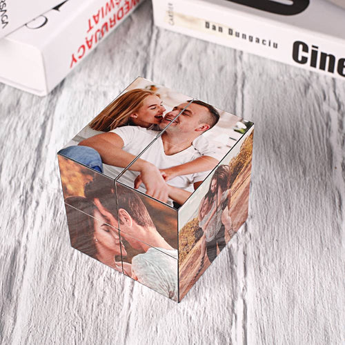Custom Photo Frame Multiphoto Colorful Rubic's Cube for Lover