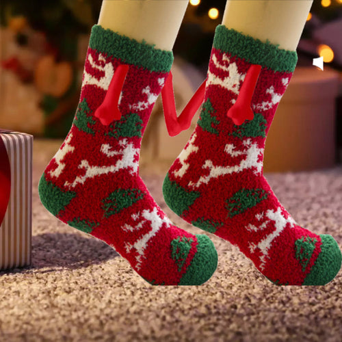 Christmas Holding Hands Socks Magnetic Hand in Hand Socks Unique Christmas Gifts - FaceSocksUsa