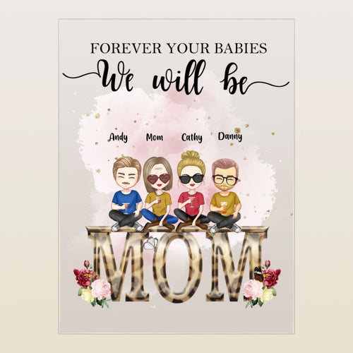 Personalized Acrylic Plaque Forever Your Baby Gifts for Mom Lamp Mother's Day Gift